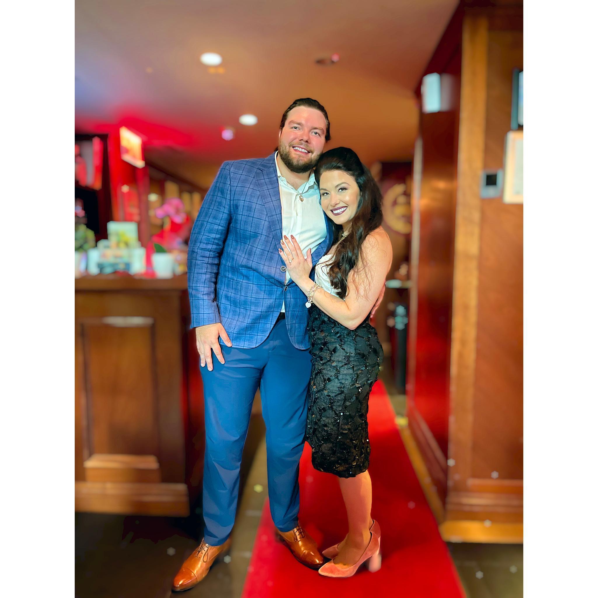 Right after he proposed at Royal 35 Steakhouse in Midtown--Manhattan, New York City
10.29.2021