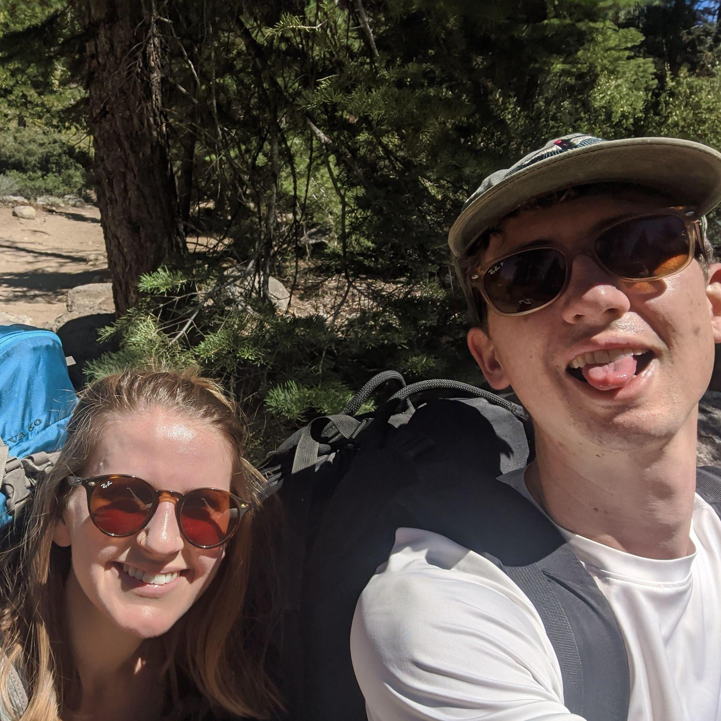 First backpacking trip together in Stanislaus National Forest, California
