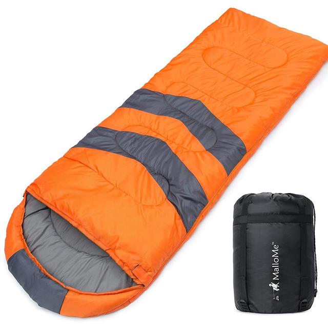 MalloMe Camping Sleeping Bag - 3 Season Warm & Cool Weather - Summer, Spring, Fall, Lightweight, Waterproof for Adults & Kids - Camping Gear Equipment, Traveling, and Outdoors