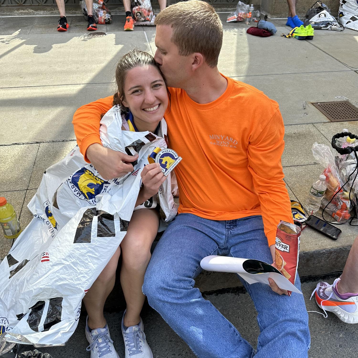 April 15, 2024 - Hanging out after the Boston Marathon