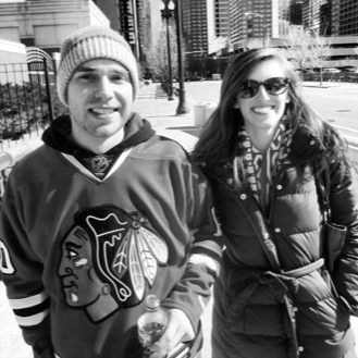 March, 2013 - Chicago, IL - Walking to the UC for a Blackhawks game