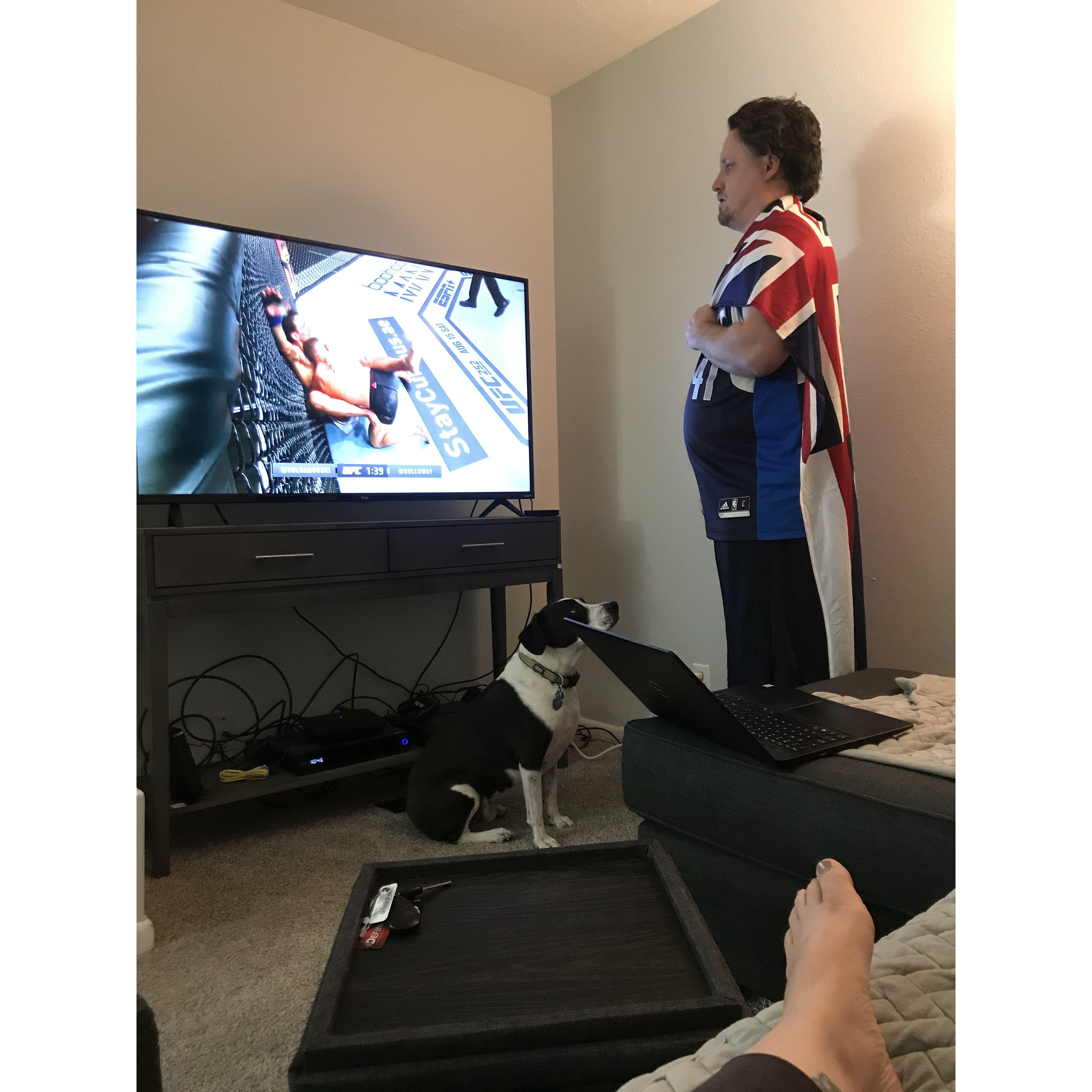 Our first Max Holloway UFC fight together (Logan's Birthday July 11, 2020)