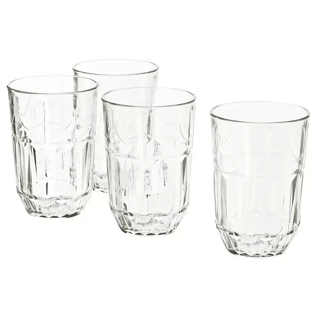SÄLLSKAPLIGGlass, clear glass/patterned13 oz