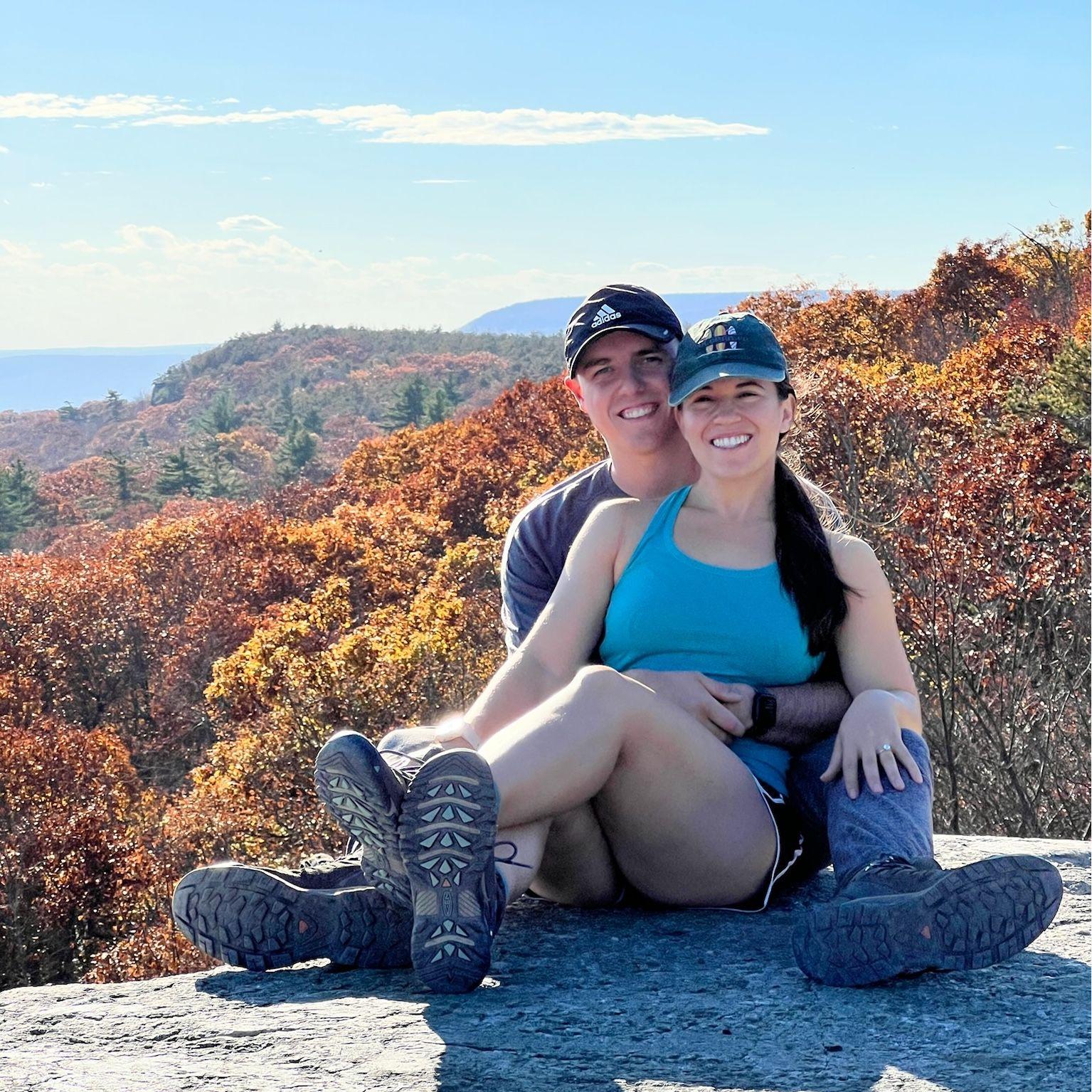 beautiful fall foliage for our engagement