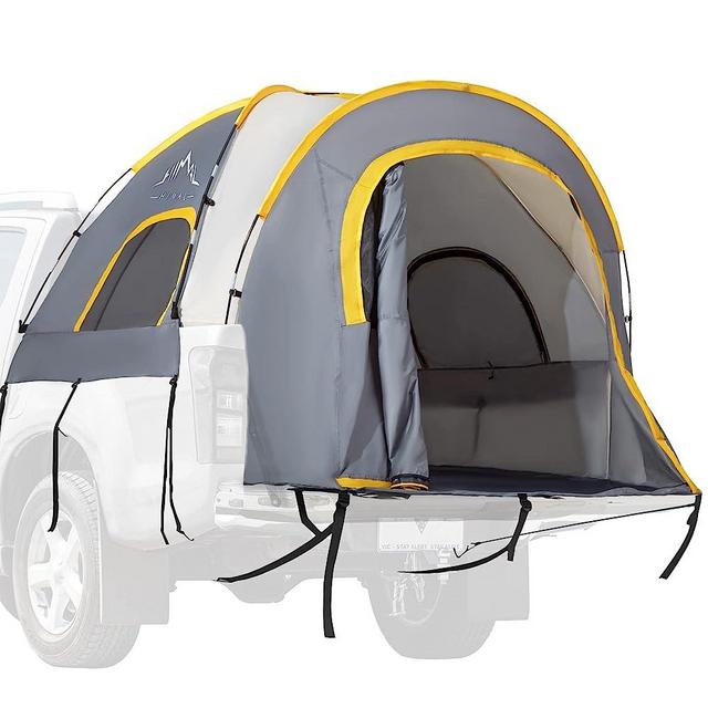 GoHimal Pickup Truck Tent, Waterproof PU2000mm Double Layer for 5.5-6.5 FT Truck Bed, Portable Truck Bed Tent for Camping