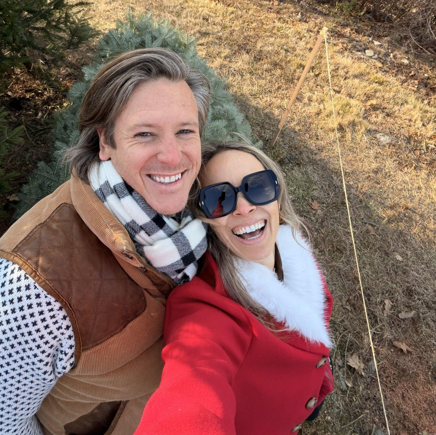Cutting down our Christmas tree