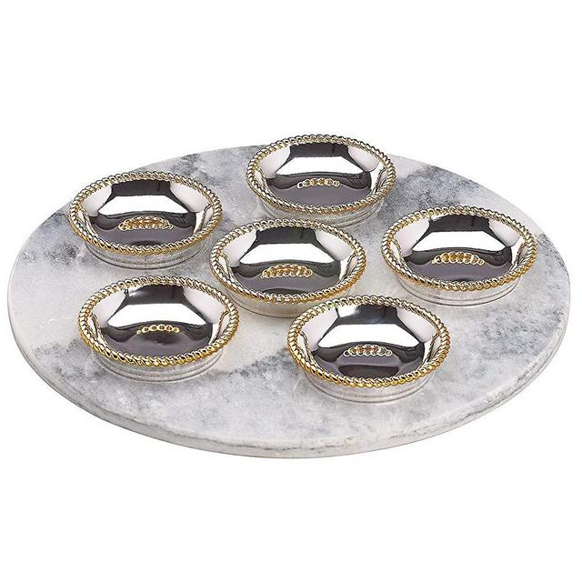 REED AND BARTON Roseland Seder Plate, 8.20 LB, Metallic