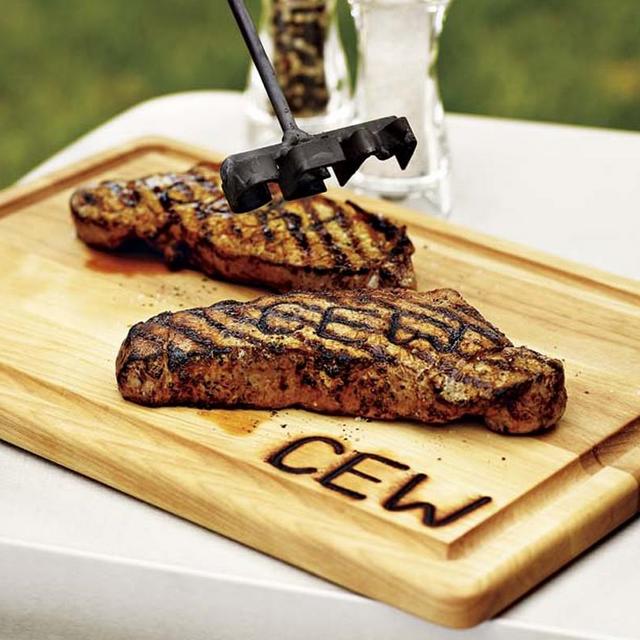 Monogrammed Steak Brand & Carving Board, Single-Initial