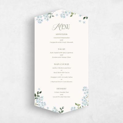 Beige Diamond Wedding Menu - Daisi