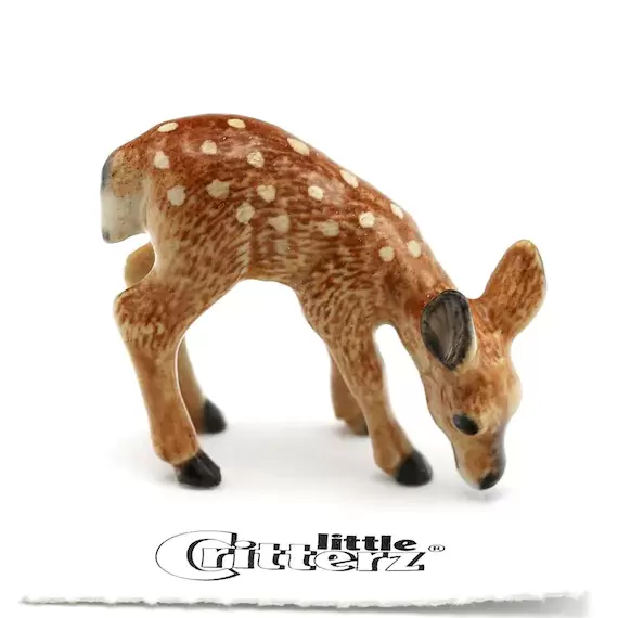 Deer Fawn "Oprah" - miniature porcelain figurine