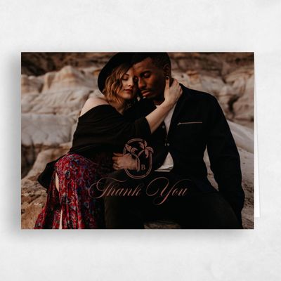 Beige Wedding Thank You - Seychelles Photo