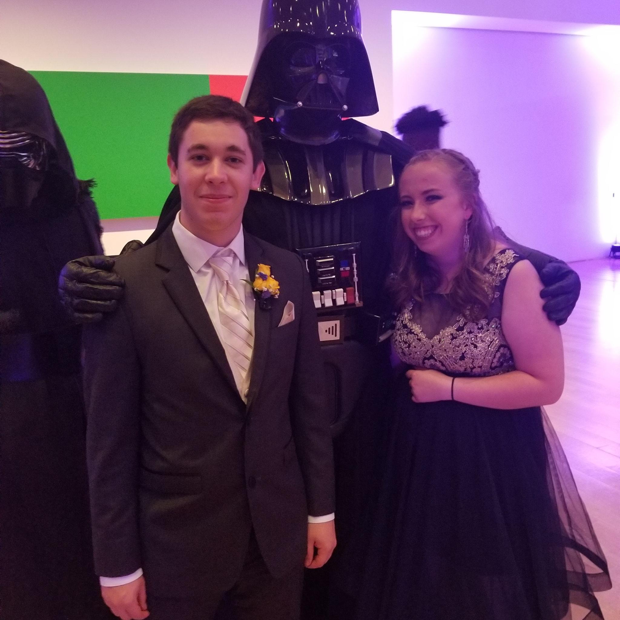 Our high school prom with Darth Vader