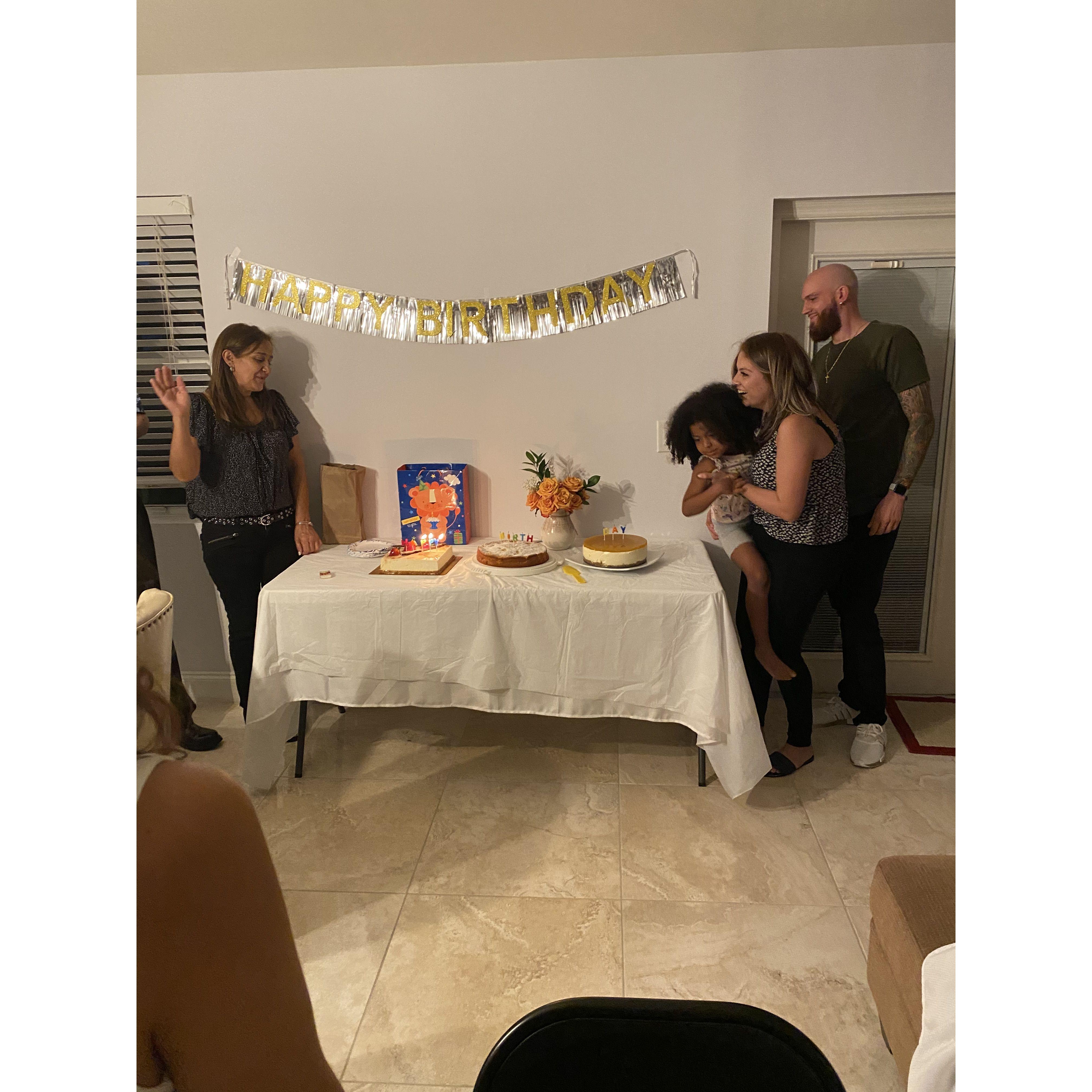 Celebrating my birthday with family.