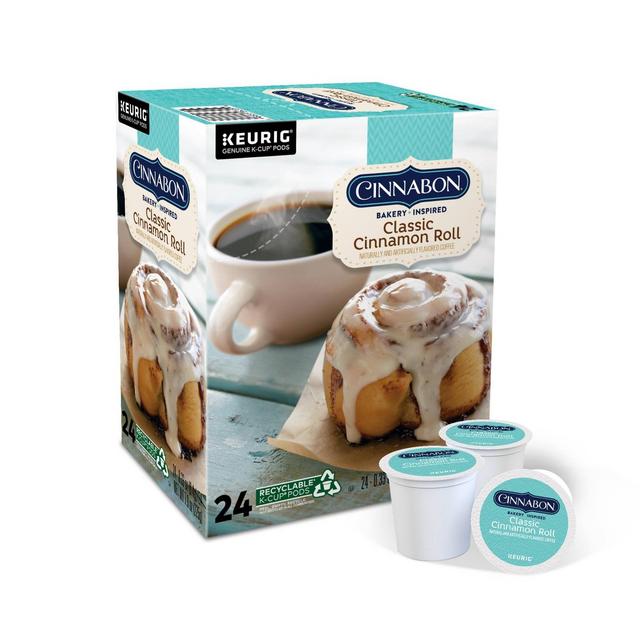 Cinnabon Classic Cinnamon Roll Light Roast Coffee Pods - 24ct