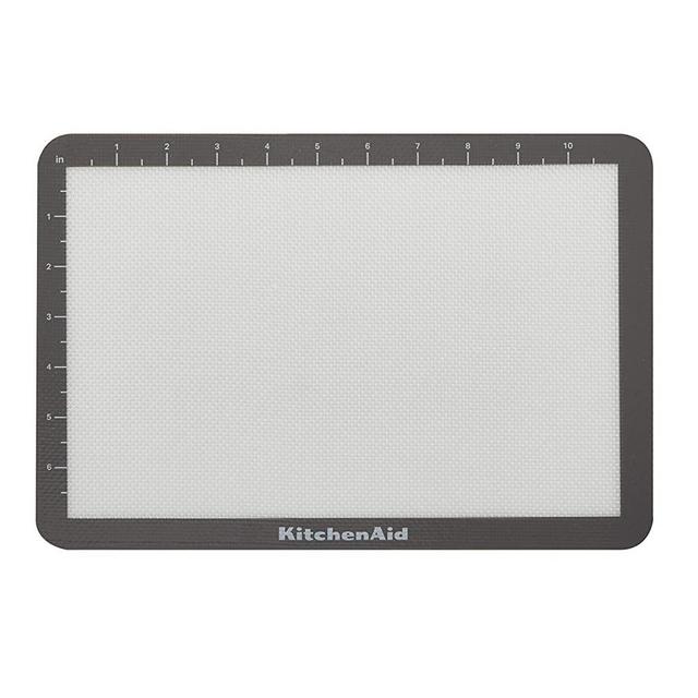 KitchenAid Silicone Baking Mat, 8x12-Inch, Gray