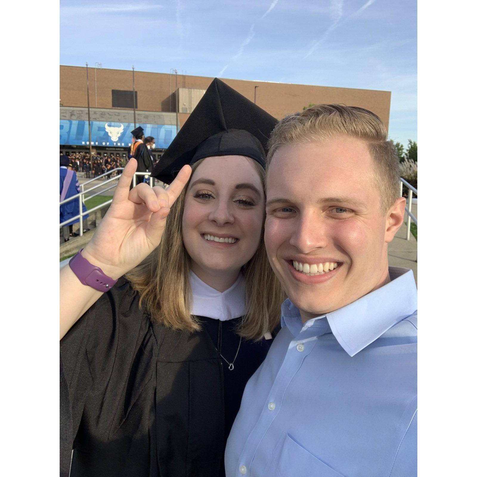 Jen's UB Graduatiojn #HornsUp!