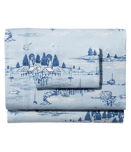 Coastal Landscape Flannel Sheet Collection