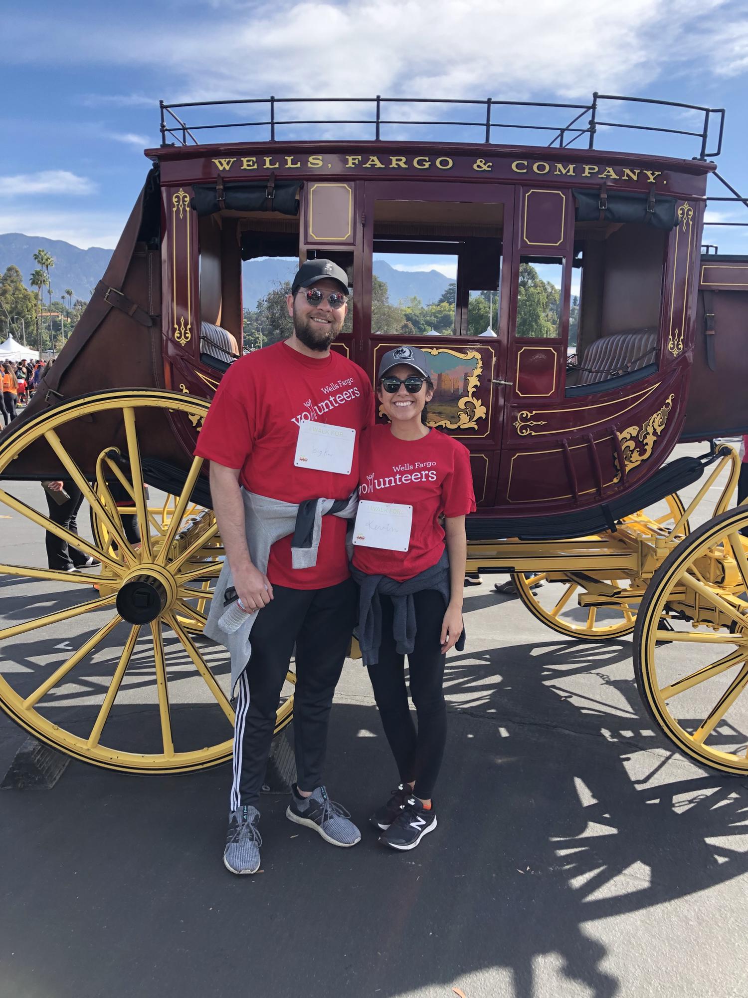 One of many times repping Wells Fargo at the Multiple Sclerosis Rose Bowl walk
