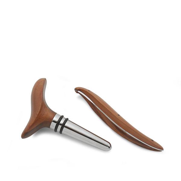 Nambe Vie Wine Stopper and Foil Cutter Set