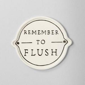 Wall Sign Remember to Flush White - Hearth & Hand™ with Magnolia