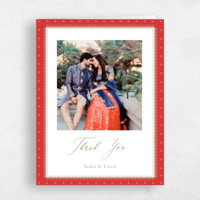Red Wedding Thank You - Pyaar Photo
