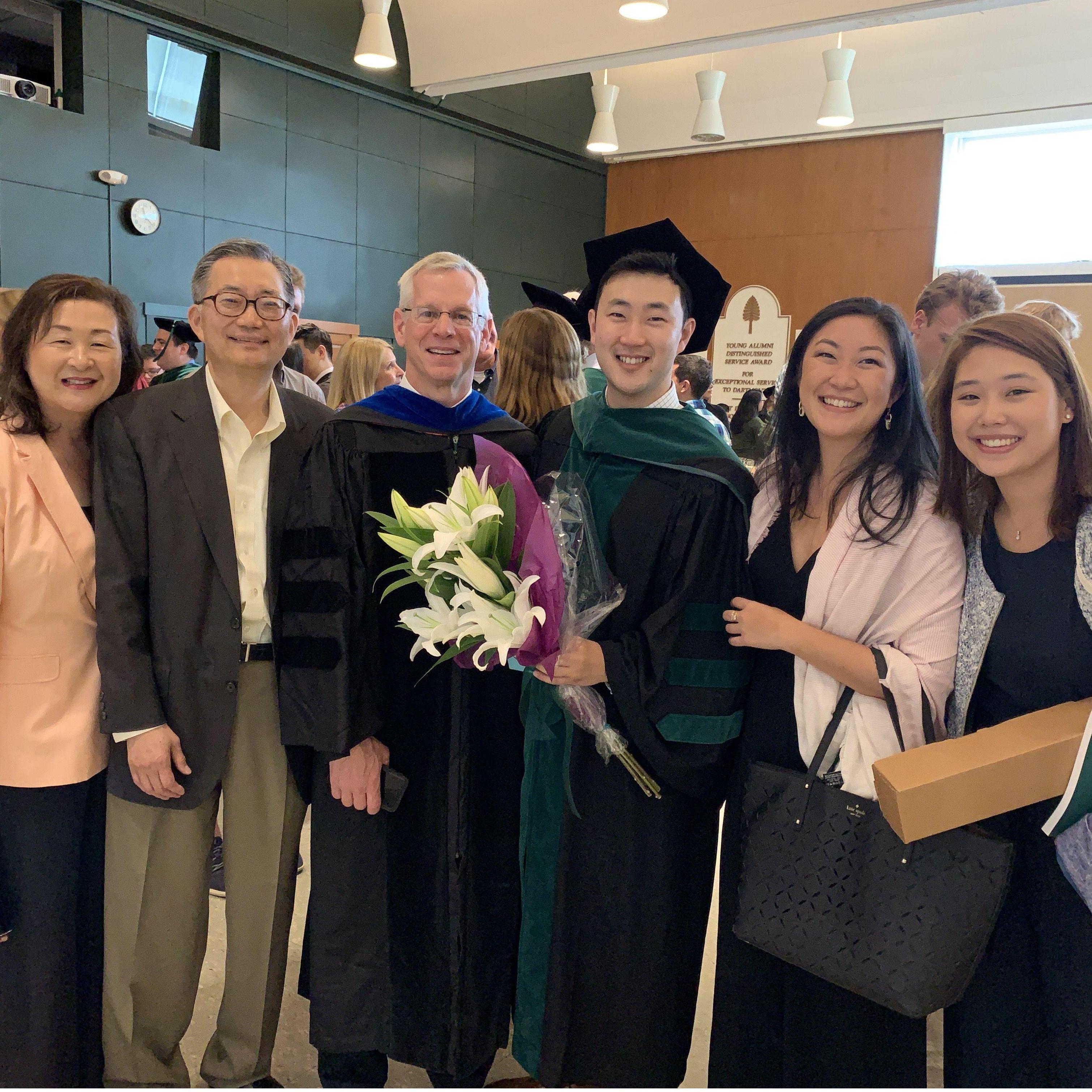 Peter's family at his medical school graduation. (2019)