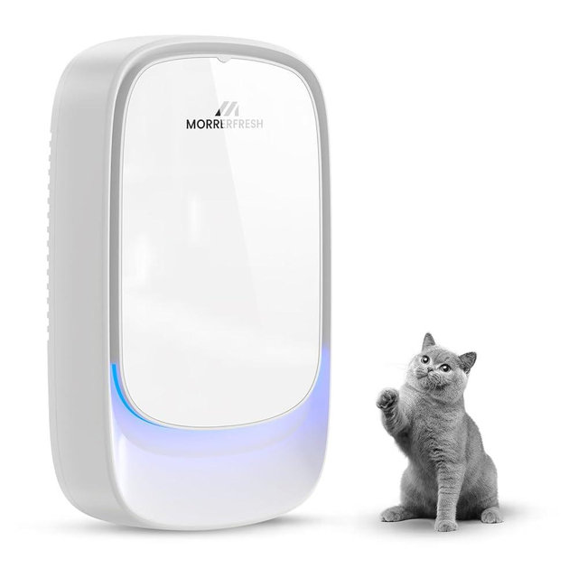 Air Ionizers, Plug in Negative Ion Air Purifier, Pet Odor Eliminator for Dogs/Cats, Ozone Free Quiet Air Freshener for Small Spaces/Cat Litter Room, Kitchen, Smoke Dust, Mini Air Cleaner