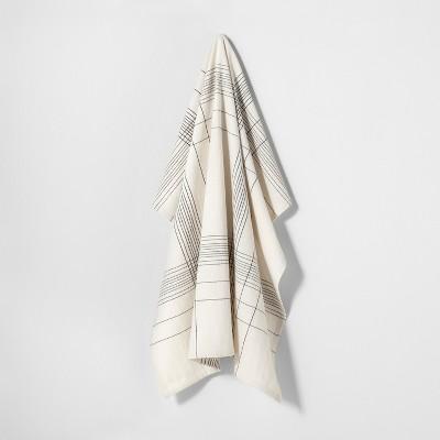 Flour Sack Kitchen Towel Plaid Black - Hearth & Hand™ with Magnolia