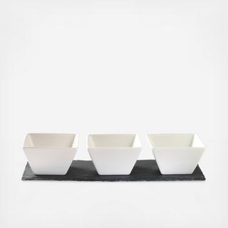 Slate & Porcelain 4-Piece Bowl Set