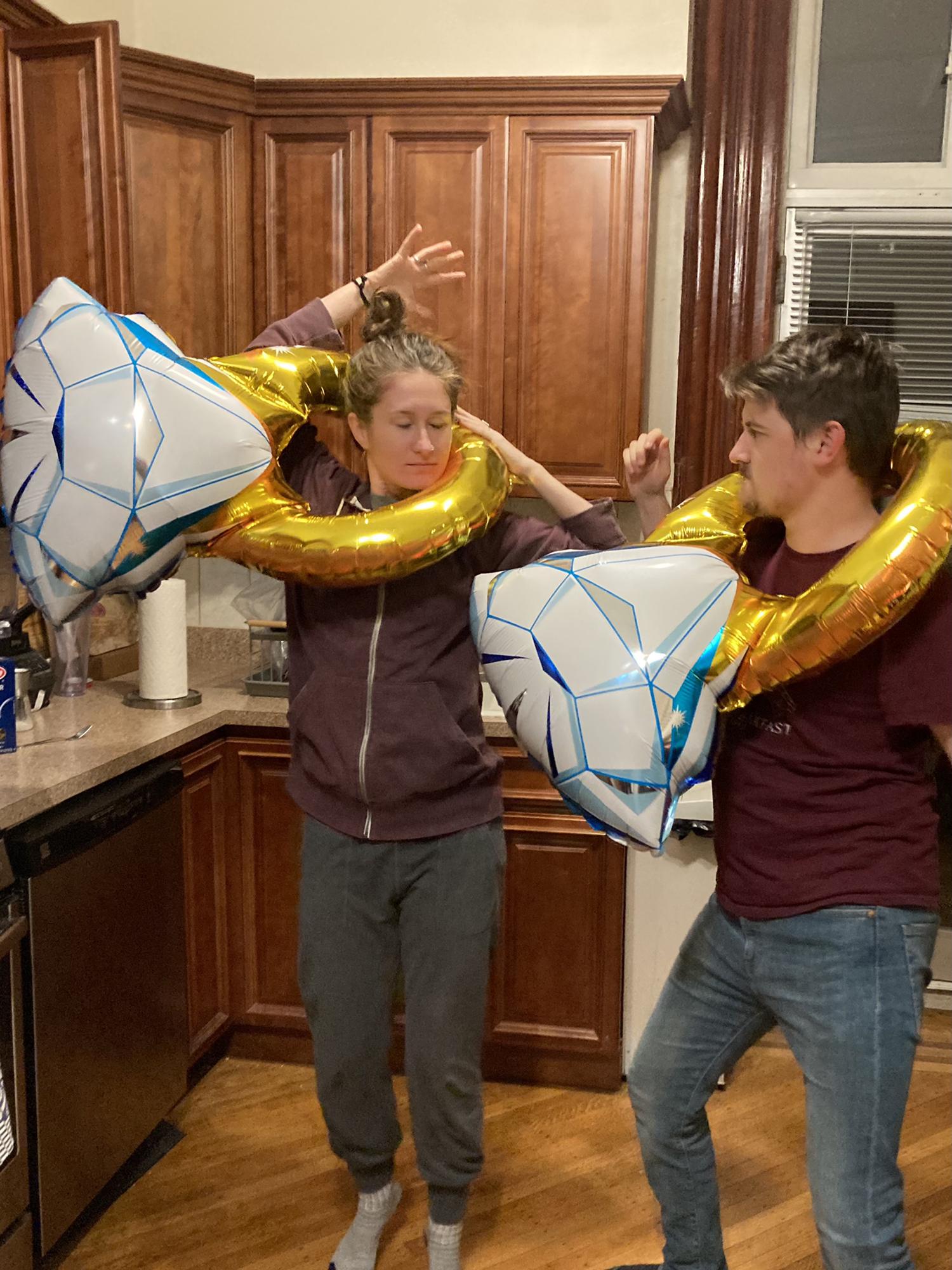 We’ve been dancing in the kitchen every night in these since we got engaged.