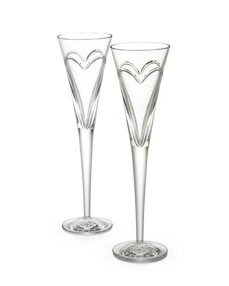 Waterford CrystalWishes, Love, & Romance Flutes, Set of 2
