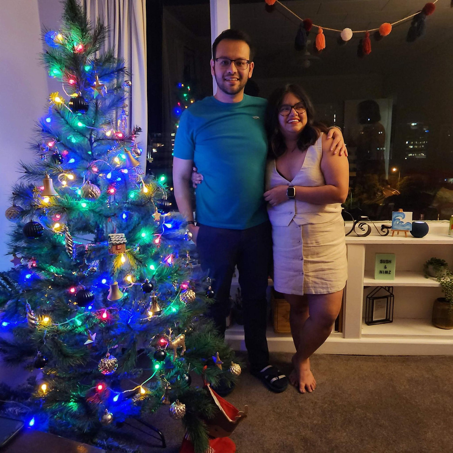 Us in December 2022, celebrating Christmas 🎄