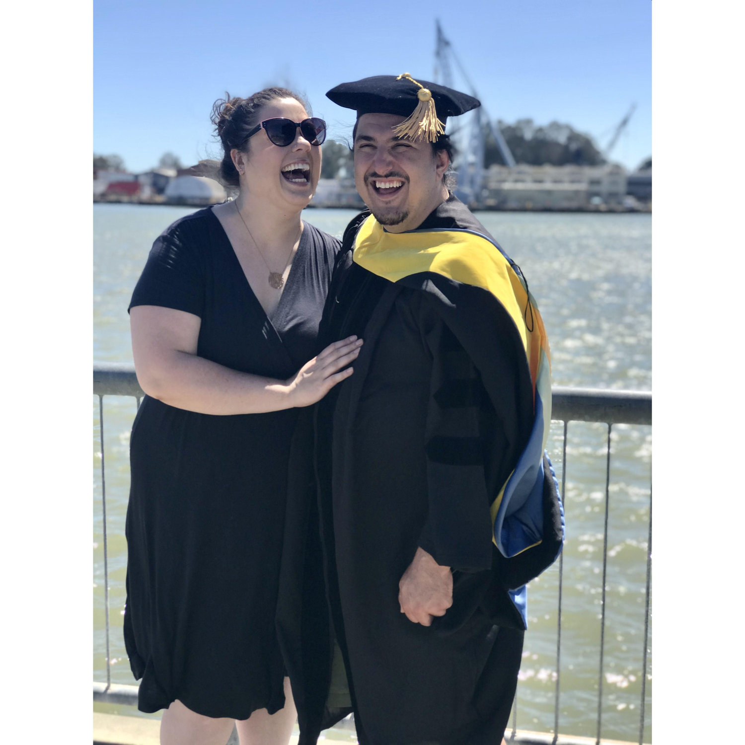In Vallejo, CA celebrating Marco's doctorate degree in June 2021.