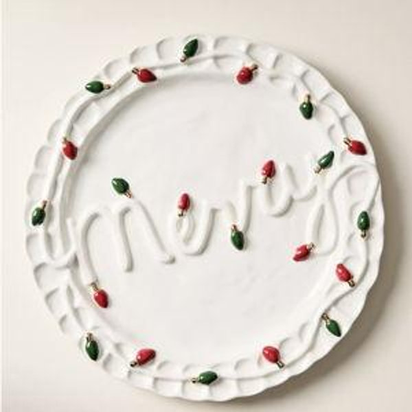 Merry Stoneware Platter
