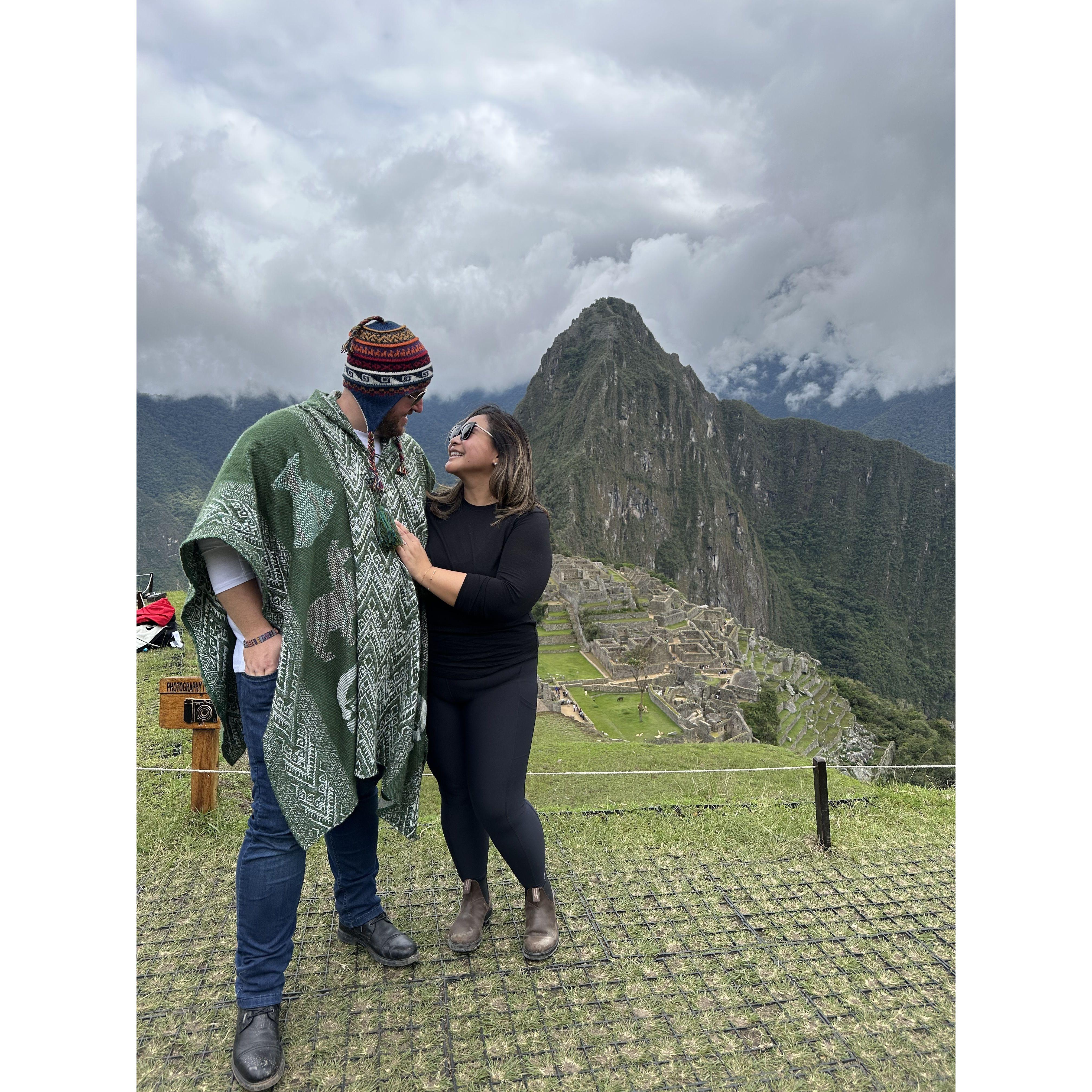 Hamming it up for the camera at Machu Pichu