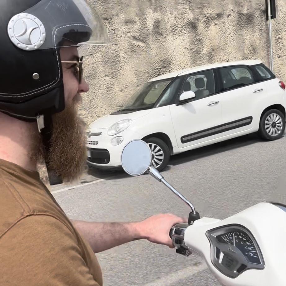 Riding around via Vespa in Sicily!