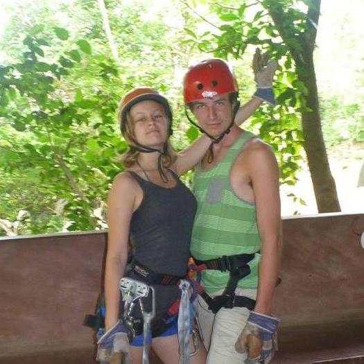 Ziplining in Costa Rica, 2014.
