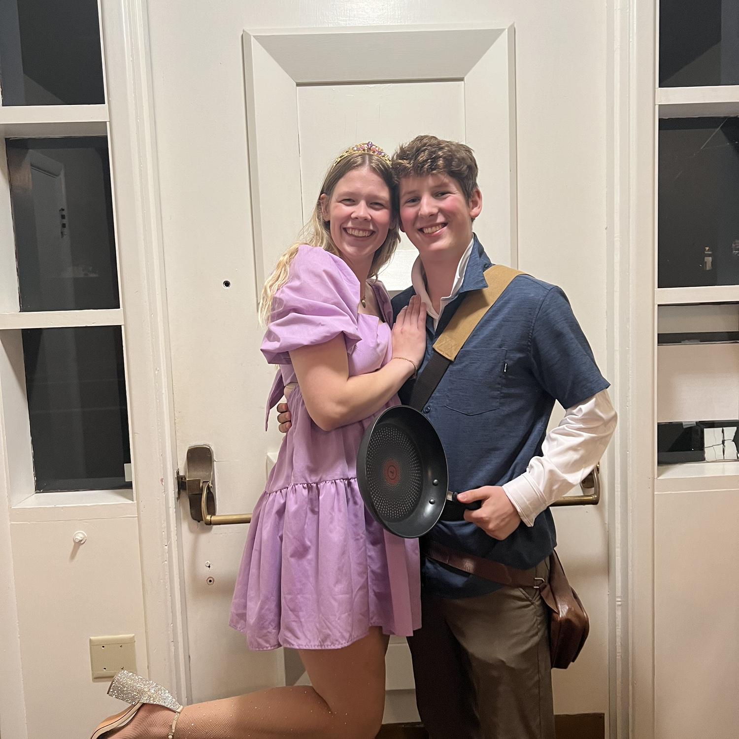 Us as Flynn Rider and Rapunzel