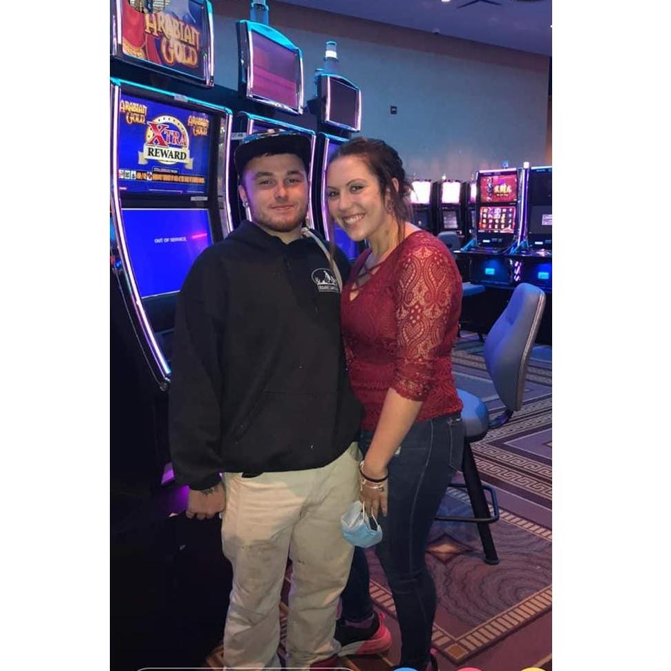 Our first date going to the casino, same day he tried showing off and blew his truck motor....
