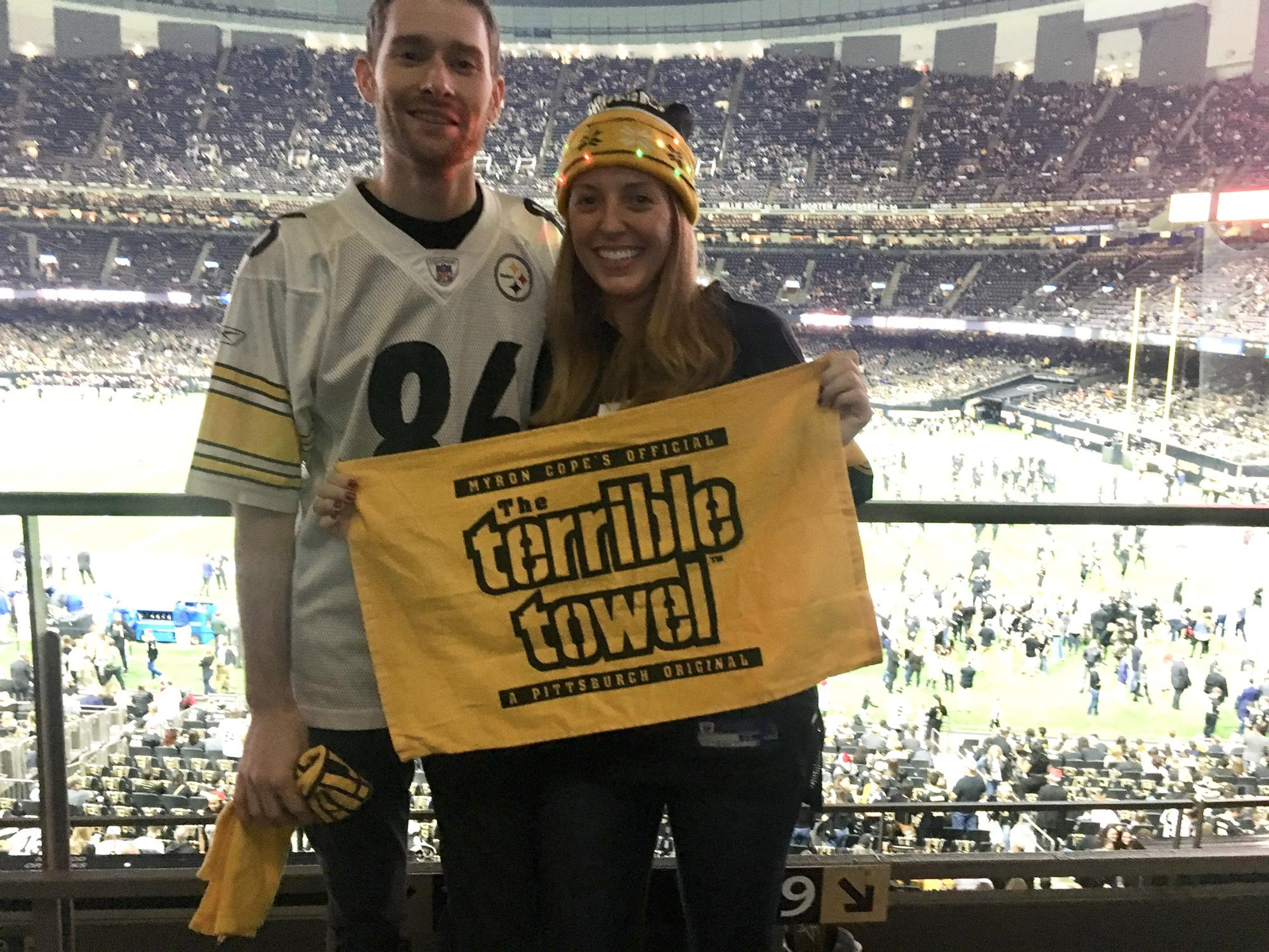 Katie's first time attending the annual Steelers family vacation in New Orleans