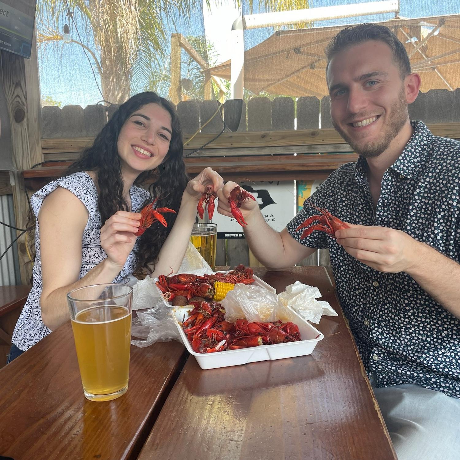 Sam’s first time in NOLA and first crawfish 🦞