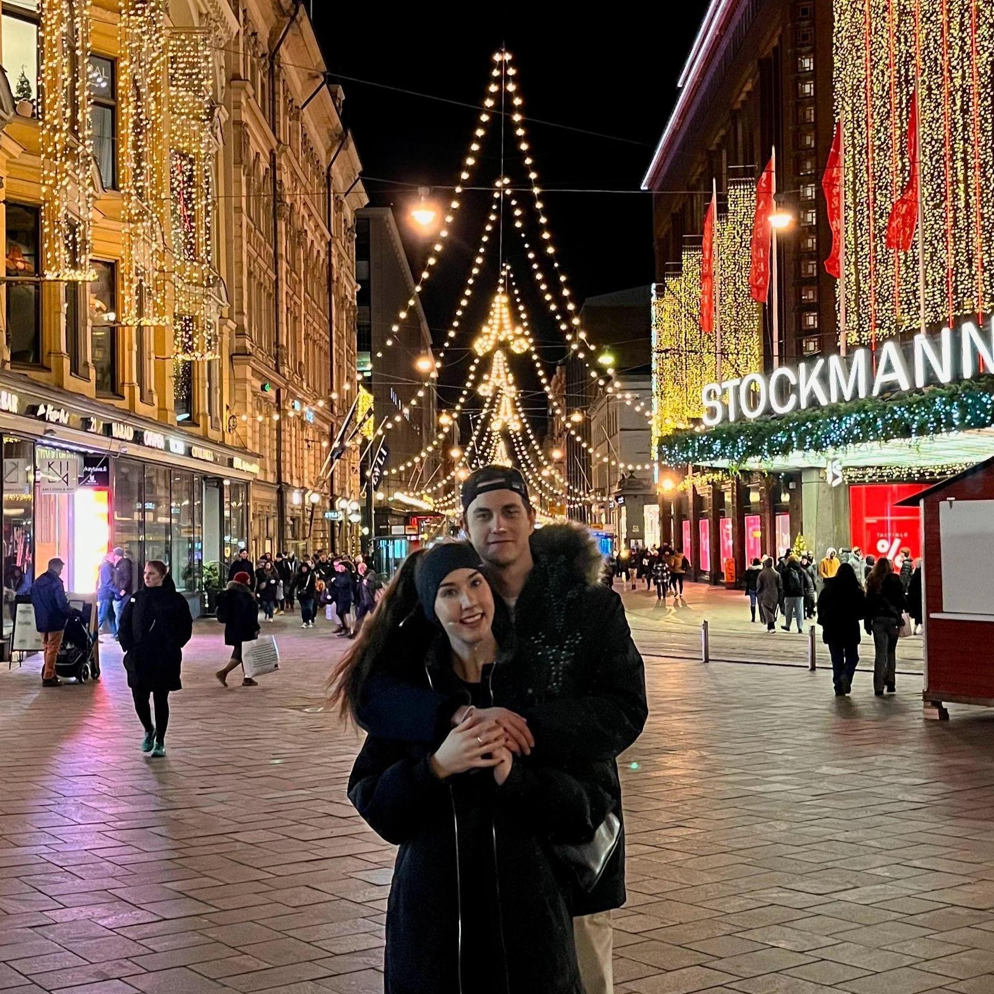 Christmas lights in Helsinki.