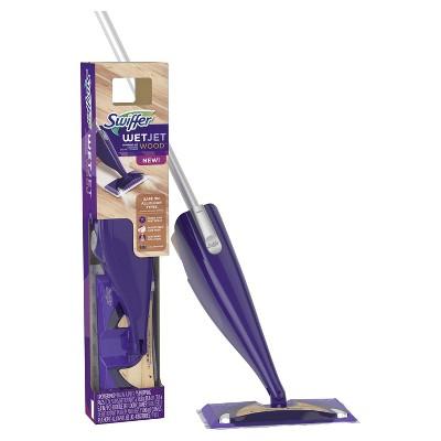 Swiffer WetJet Wood Floor Spray Mop Starter Kit 1 Power Mop 5 Mopping Pads 1 Floor Cleaner Liquid Solution