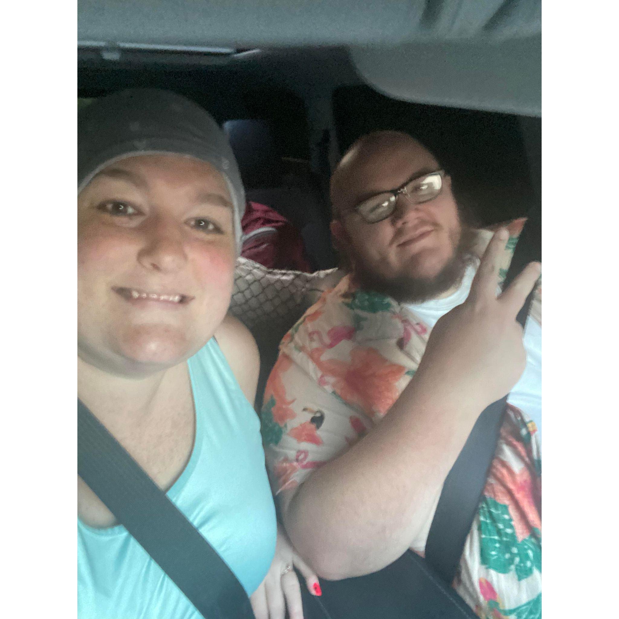 14 hour road trip to Florida for our cruise with our gamer friends.