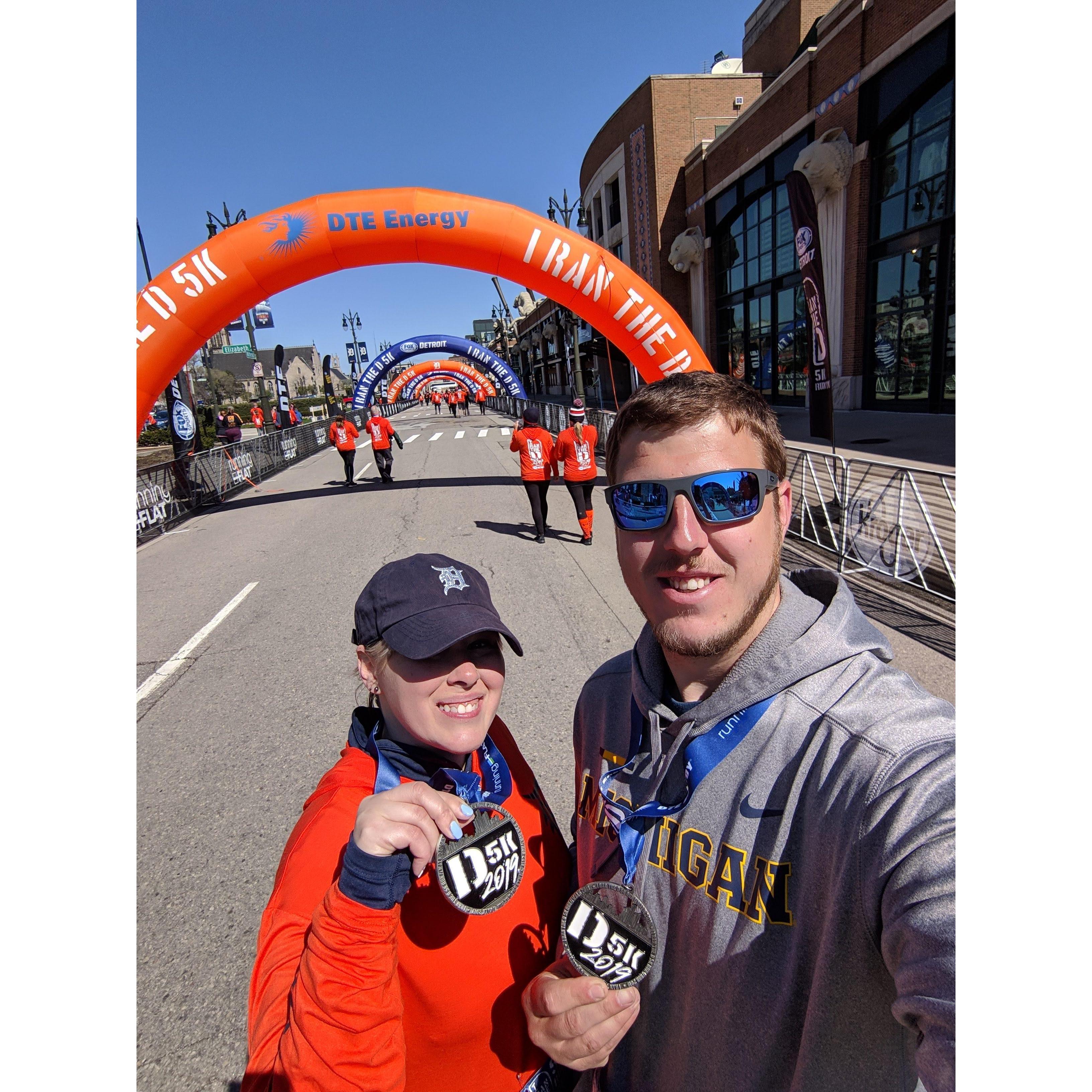 We did IT! Our first 5k in Detroit.