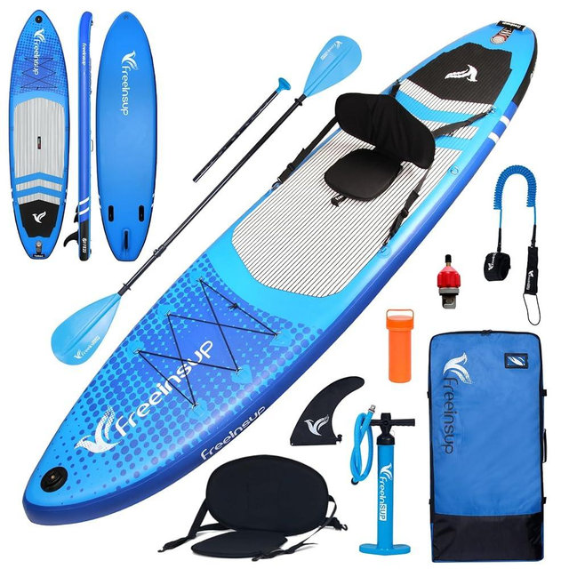 Freein SUP Inflatable Stand Up Paddle Board with Kayak Seat,Paddle Boards for Adults 10'/10'6”/11', Accessories sup Pump Adaptor,sup Kayak Paddle