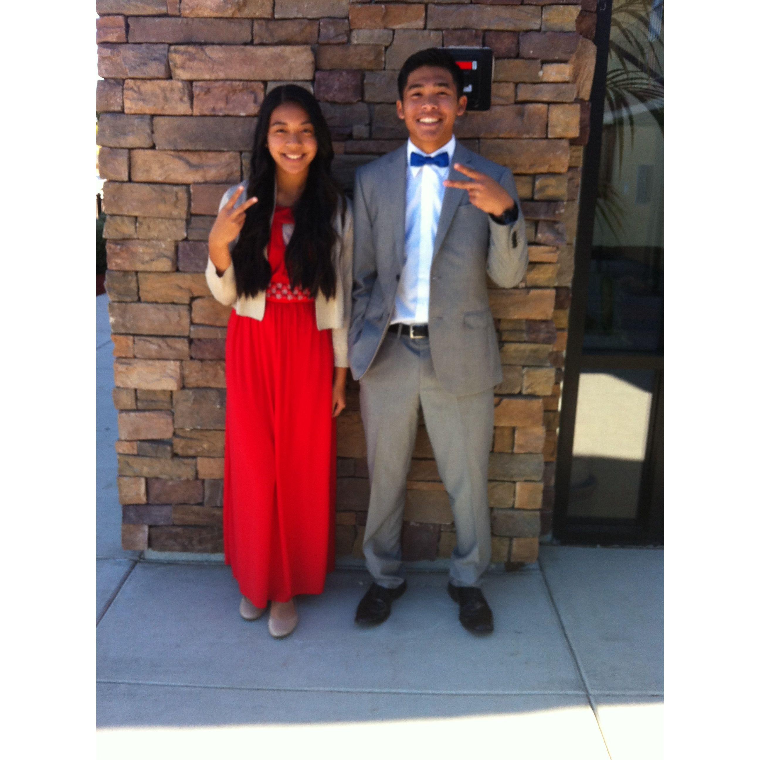 A photo of Jher & Justin in high school.