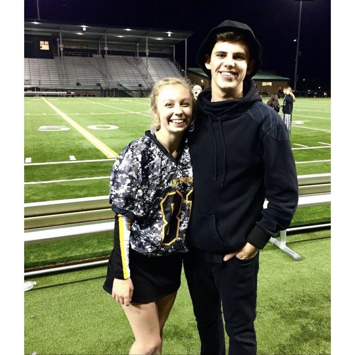 A throwback photo from 2017 at our high school's football game