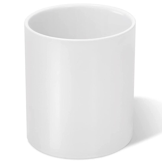 Kopmath Kitchen Utensil Holder for Countertop, Large Cooking Utensils Crock, Heavy and Stable Ceramic, Easy to Clean, Dishwasher Safe, Minimalist Design for Any Kitchen Décor, White