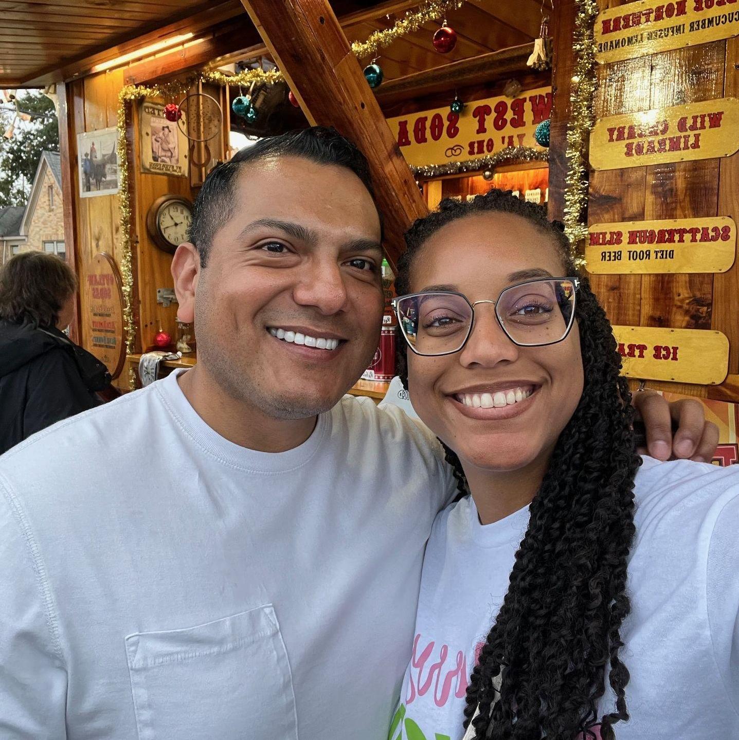 German markets in Tomball... I also barely recognized him after he shaved off his beard without telling me